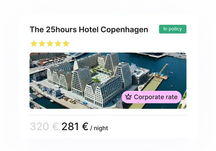 The 25hours Hotel Copenhagen with waterfront view and corporate rates