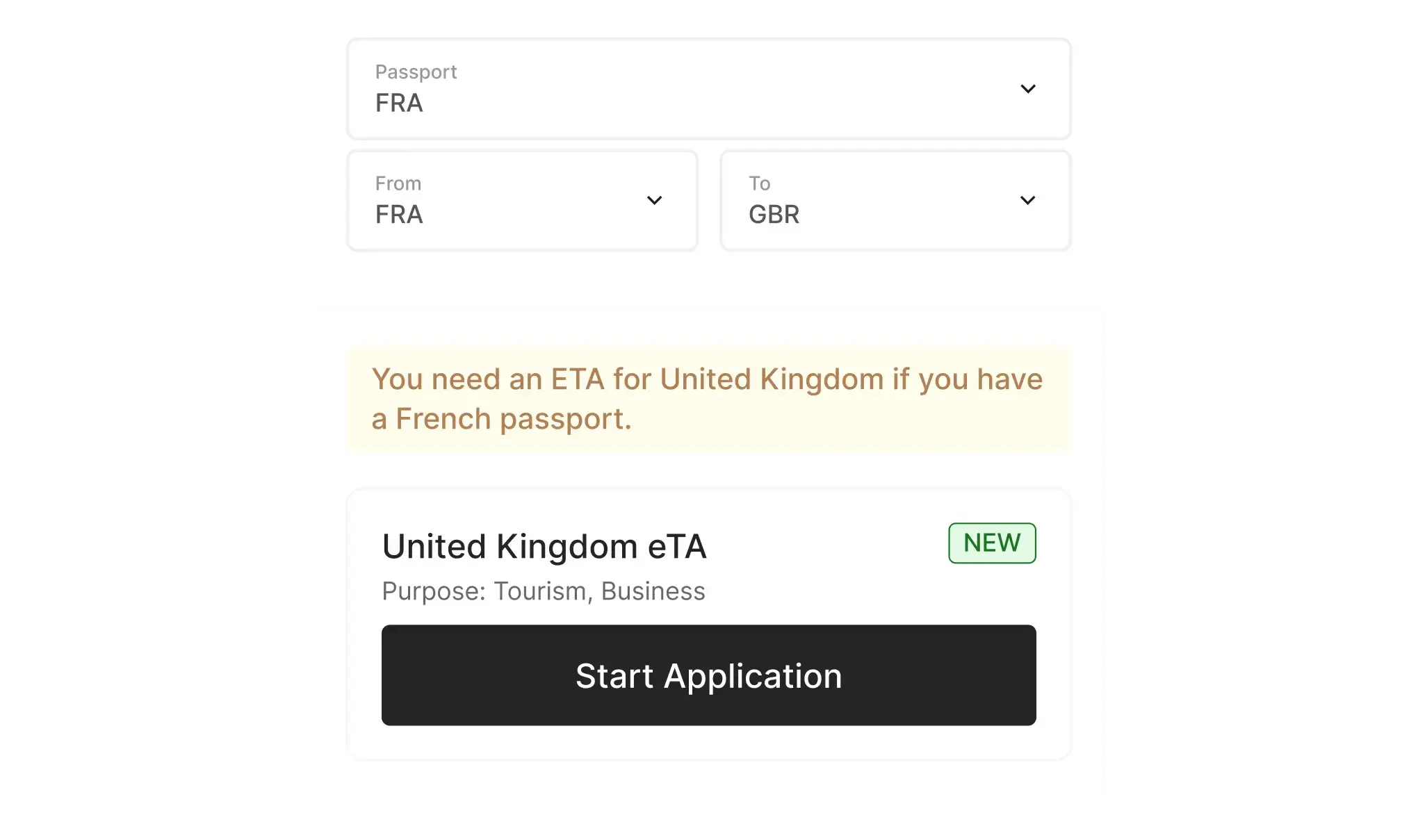 Travel visa and restriction guidance tool